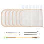 6Pcs Lace Wig Caps, Elastic Mesh Net Wig Caps, for Kids, Men, and Women, Long and Short Hair, with 1Bag Stainless Steel Lace Wig Needle Tools