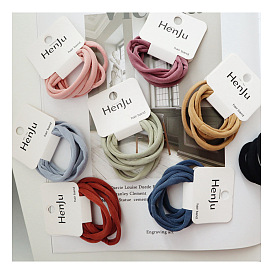 5-Pack Soft and Stretchy Hair Ties - Basic Hairbands for Women