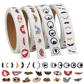 4рулоны 4 стили самоклеящихся бумажных наклеек