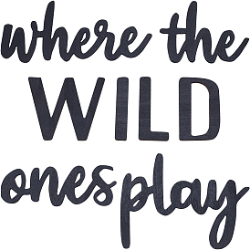 Кусочки дерева, вырезки слов