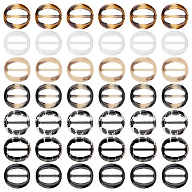 24 шт. 6 застежки-пряжки из полимерной смолы, для лямки, обвязочные мешки, аксессуары для одежды, овальные