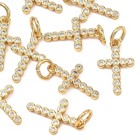 Shegrace Messing-Anhänger mit Mikropavé-Fassung aus klaren Zirkonia, Quer Charme, Cadmiumfrei und Nickel frei und Bleifrei