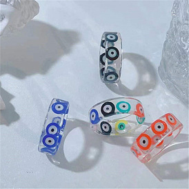 Прозрачные кольца из смолы для женщин