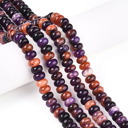 Нити натуральных бусин белого нефрита на тему Хэллоуина, рондель