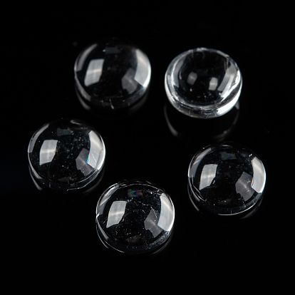 Transparent Glass Cabochons, Clear Dome Cabochon for Cameo Photo Pendant Jewelry Making
