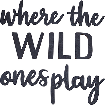 Кусочки дерева, вырезки слов