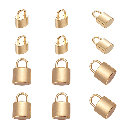 304 Stainless Steel Charms, Padlock
