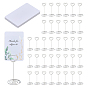 36Portatarjetas de aleación de zinc con forma de corazón, titulares de notas fotográficas, para material de oficina escolar, 36 piezas de láminas de PVC en blanco, Rectángulo