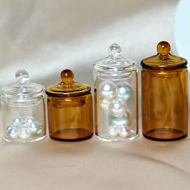 Transparent Glass Miniature Ornaments, Micro Landscape Garden Dollhouse Accessories, Pretending Prop Decorations,  Jars