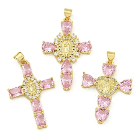 Подвески из кубического циркония с покрытием из латуни, без свинца и без кадмия, реальный 18 k позолоченный