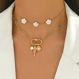 Женские кулоны в виде рыбок из латуни и пластика для праздников и вечеринок, золотые