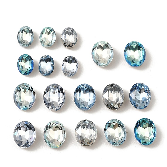 K 5 кабошоны из стеклянного страза, задние и задние, граненые, овальные