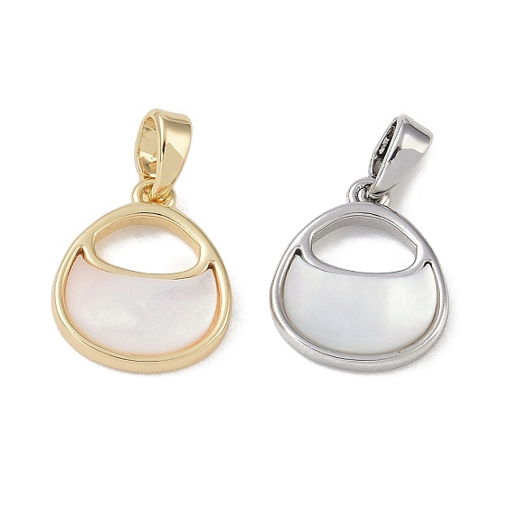 Brass Pave Shell Bag Charms
