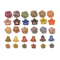 Handmade Lampwork Beads, Flower, Golden Metal Enlaced