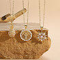 Chic Pearl Pineapple Wish Tree Pendant on 14K Gold Plated Copper Necklace