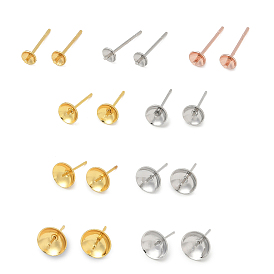 Изделия из латуни, плоско-круглые, за половину пробурено бисера, стойки покрытие, долговечный, без кадмия и без свинца