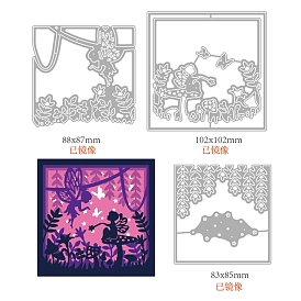Carbon Steel Cutting Dies Stencils, for DIY Scrapbooking, Photo Album, Decorative Embossing, Paper Card, Matte Platinum Color