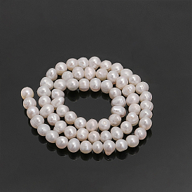 1 нити натуральных культивированных пресноводных жемчужных бусин, картофель