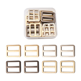 Сплава ползунок пряжки, регулируемые застежки, для ремня кожаный ремень сумка для ремня, прямоугольные