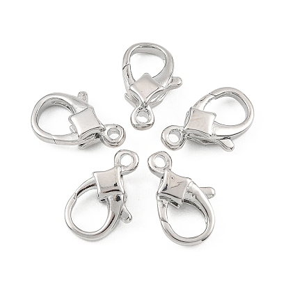 SHEGRACE Brass Lobster Claw Clasps, Cadmium Free & Nickel Free & Lead Free