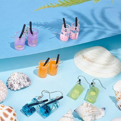 Sunnyclue diy висячие серьги изготовление, с пластиковыми и стеклянными подвесками и латунными крючками для серег