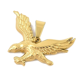 Ion Plating(IP) 304 Stainless Steel Pendants, Eagle Charm