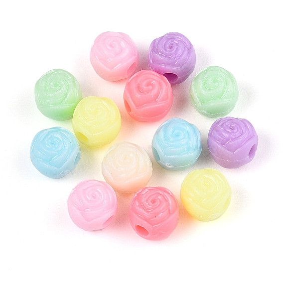 Непрозрачные пластиковые бусины, цветок