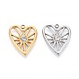 304 подвески из нержавеющей стали, со стразами, сердце
