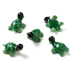 Handmade Lampwork Home Decorations, 3D Turtle Ornaments for Gift