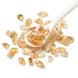 Natural Citrine Chip Beads, No Hole/Undrilled