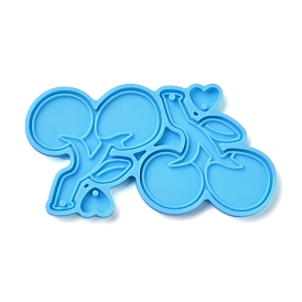Moules en silicone pendentif bricolage, pour création de la boucle d'oreille , moules de résine, pour la résine UV, fabrication de bijoux en résine époxy, cerise