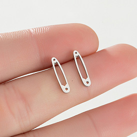 Minimalist Stainless Steel Paperclip Earrings for Women with Unique Design