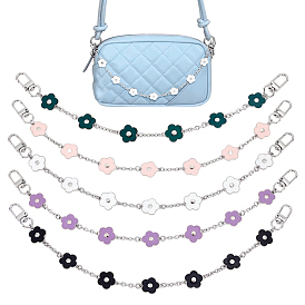 5 шт. 5 цвета сплава эмалированные телефонные ремешки для телефона цепочки, цветок