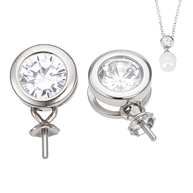 2 шт. 925 подвески из стерлингового серебра с микропаве из кубических цирконий