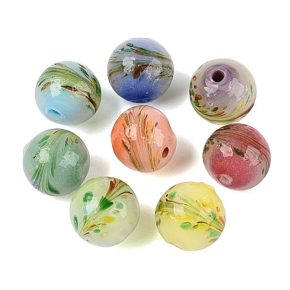 Manuell Murano Glas Perlen, rund mit Landschaft