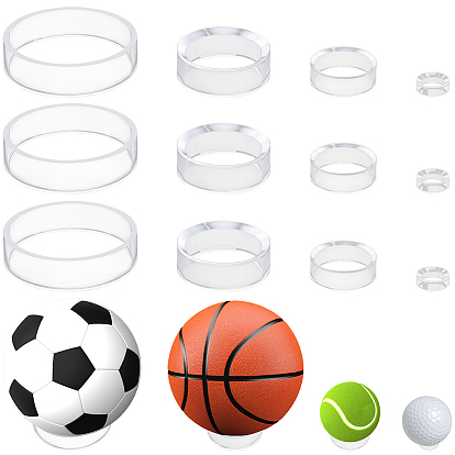 20шт. 4 варианты пластиковых подставок для демонстрации спортивных мячей, плоско-круглые