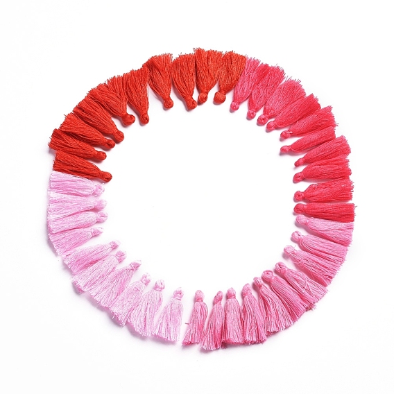 Polycotton(Polyester Cotton) Tassel Pendants for Jewelry Making