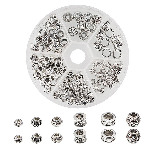 Сплавочные овальные бусины тибетского стиля , рондель