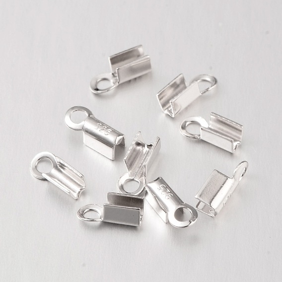 Sterling Silver End Tips, with 925 Stamp, 1.5mm, hole: 1.5mm, about 925pcs/100g