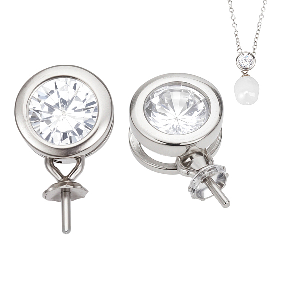 2 шт. 925 подвески из стерлингового серебра с микропаве из кубических цирконий