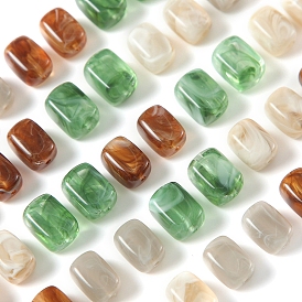 Resin Beads, Imitation Gemstone Beads, Rectangle