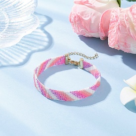 Браслеты из цветного стекла с градиентными бусинами для женщин