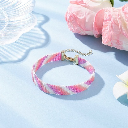 Браслеты из цветного стекла с градиентными бусинами для женщин