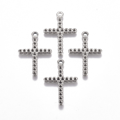 304 Stainless Steel Pendant Rhinestone Settings, Cross