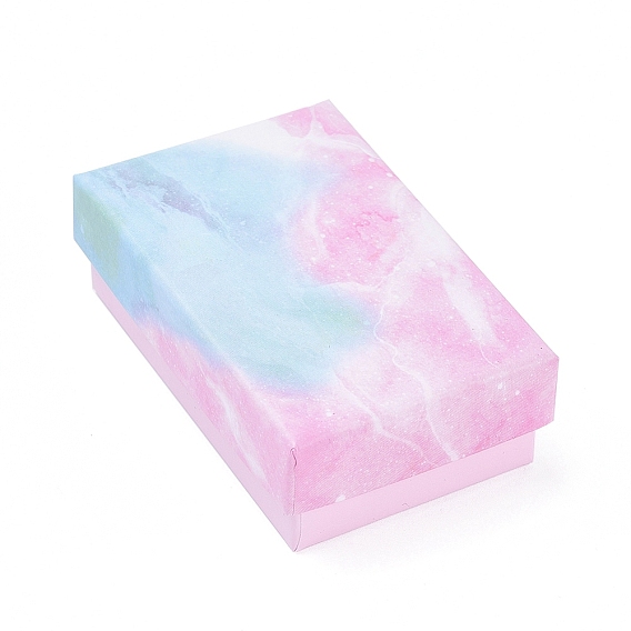 Картонная коробка для браслетов, с губкой внутри, прямоугольные