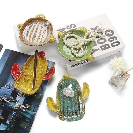 Керамическая тарелка для украшений, лоток для хранения колец, , Серьги