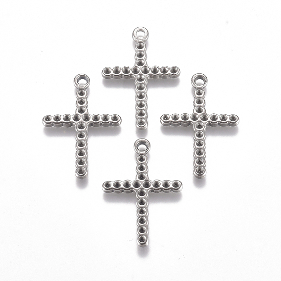 304 Stainless Steel Pendant Rhinestone Settings, Cross