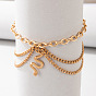 Alloy Chains Multi-layer Anklets, with Charms