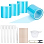 Epoxy Resin Craft Making Tool Kits, includ Seamless Paper Tape, Sharp Steel Scissors, 304 Stainless Steel Beading Tweezers, Plastic Dropper & Mixing Dish