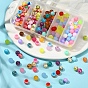 DIY Beads Jewelry Making Finding Kit, Including 195Pcs 5 Style Acrylic & Resins  Round Beads